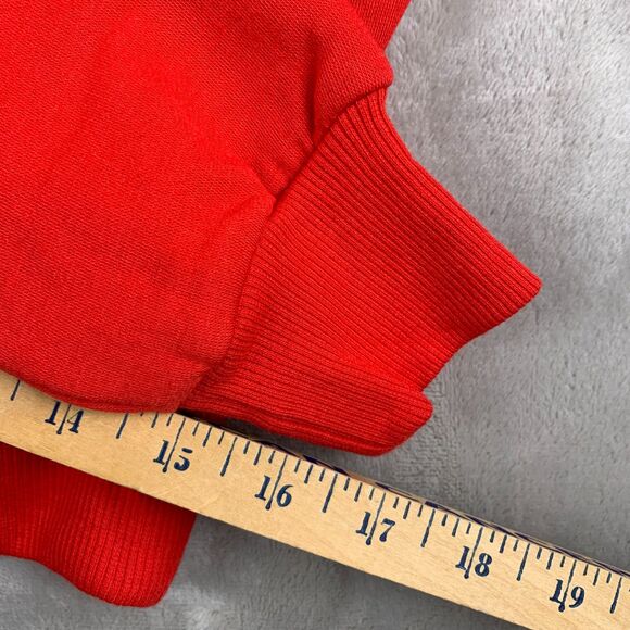 BCI CASUAL CROP CREW SWEATSHIRT TOP WOMENS/GIRLS Size XS in RED - Picture 9 of 10